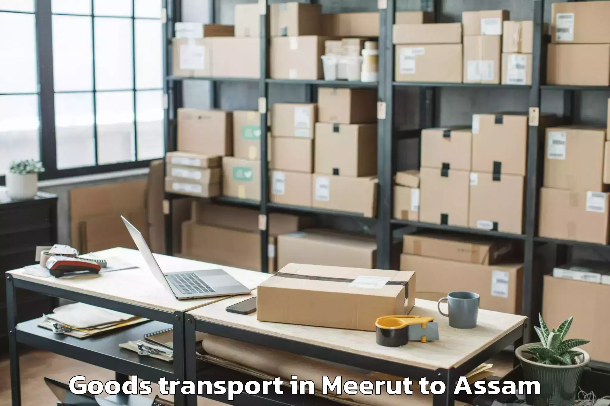 Book Meerut to Dhakuakhana Goods Transport Online